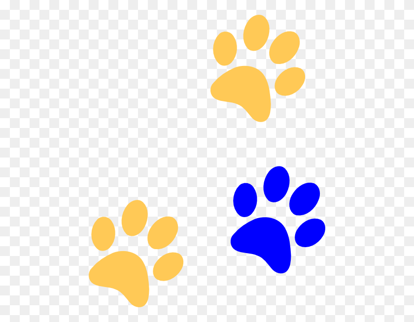 480x594 Bluegold Paw Print Png, Clip Art For Web - Gold Circle Clipart