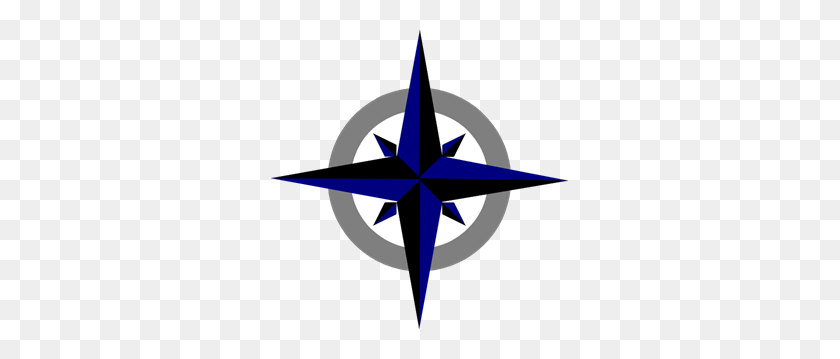 297x299 Bluegrey Compass Rose Png, Clip Art For Web - Compass Rose PNG