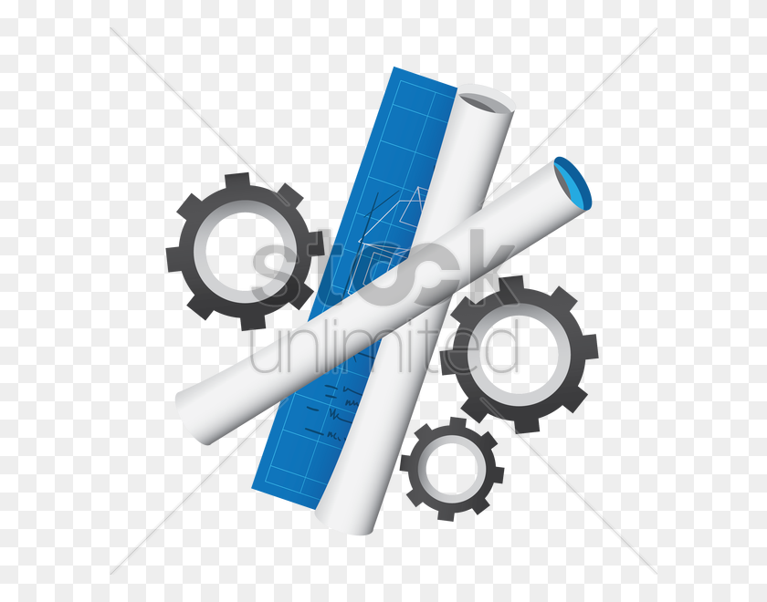 600x600 Blueprint And Gears Vector Image - Blueprint PNG