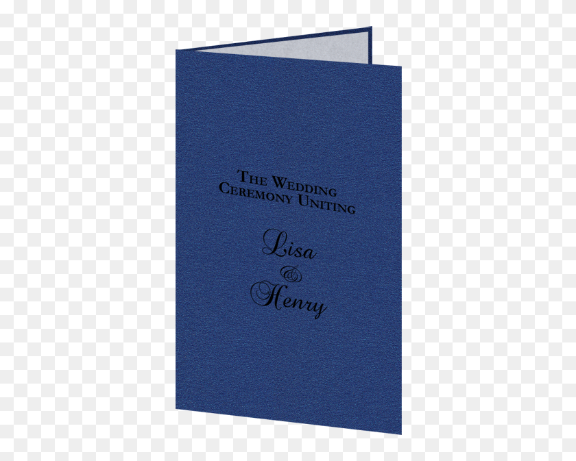 350x613 Blueprint Metallic Wedding Program Kit, White Parchment Insert - Parchment Paper PNG