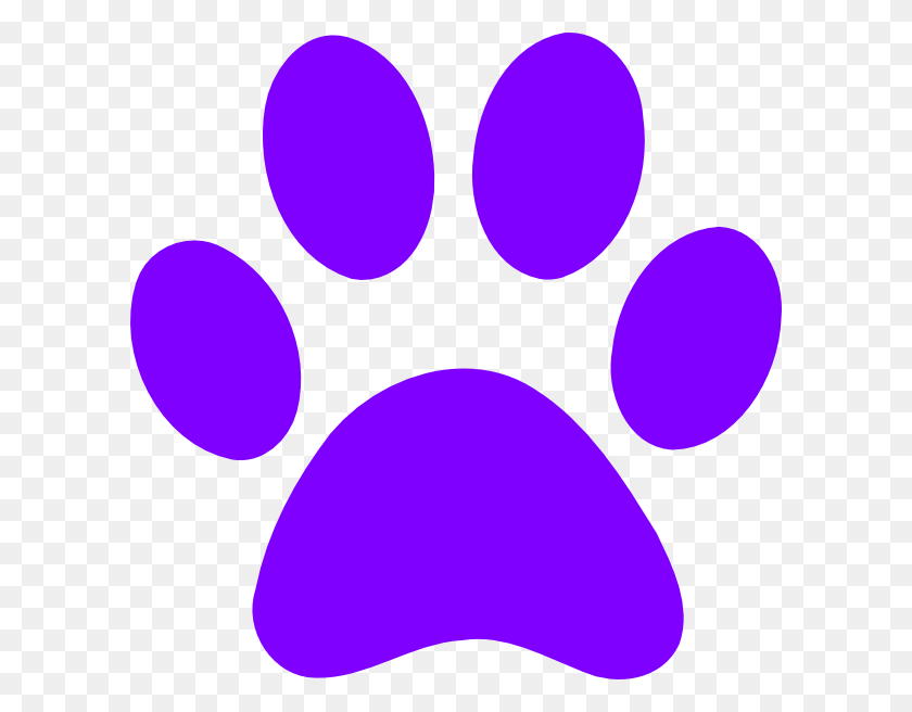 600x596 Blues Clues Purple Paw Png, Clip Art For Web - Paw PNG