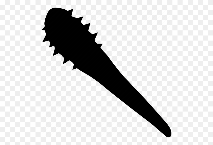 512x512 Blunt, Club, Cudgel, Spike, Spiked, Weapon, Wooden Icon - Blunt PNG