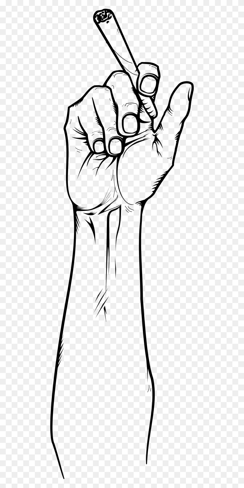 494x1615 Blunt Drawing Hand Holding For Free Download - Blunt Clipart