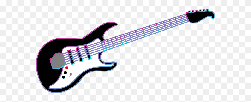 600x284 Blur Clipart Electric Guitar - Electric Guitar Clipart Black And White