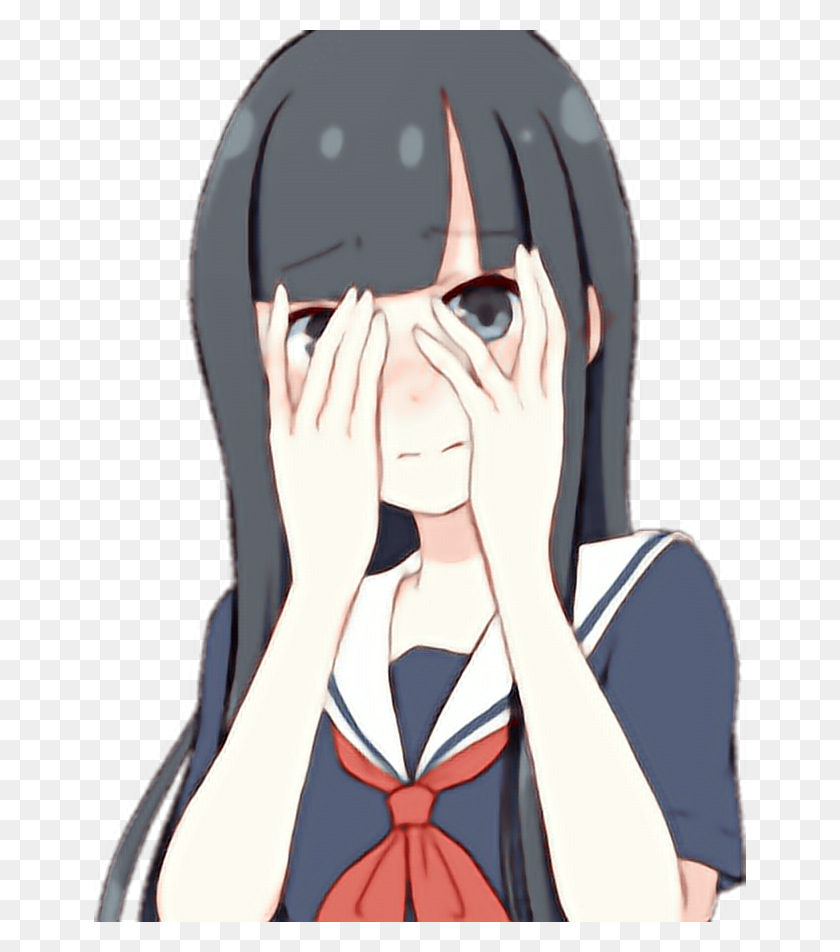 652x892 Blush Girl Cute Kawaii Animegirl Anime Girl Embarrassed - Cute Anime Girl PNG