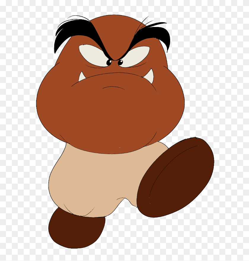 617x821 Bluth'd Up Goomba - Гумба Png
