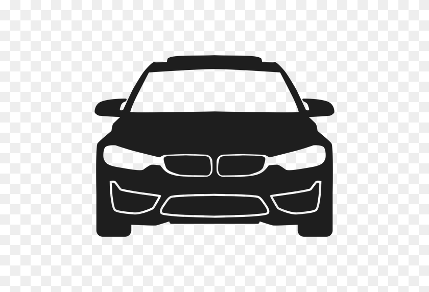 512x512 Bmw Car Front View Silhouette - Car Front PNG