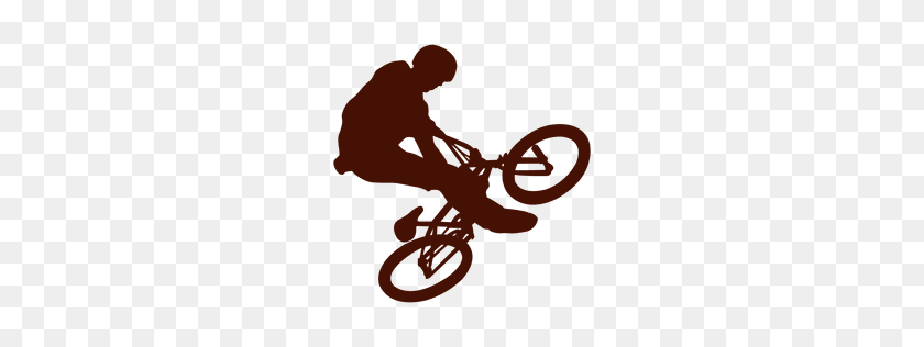 256x256 Bicicleta Bmx Stunt Silueta - Bmx Bike Clipart