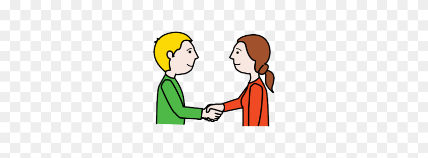 250x250 Board - People Shaking Hands Clipart