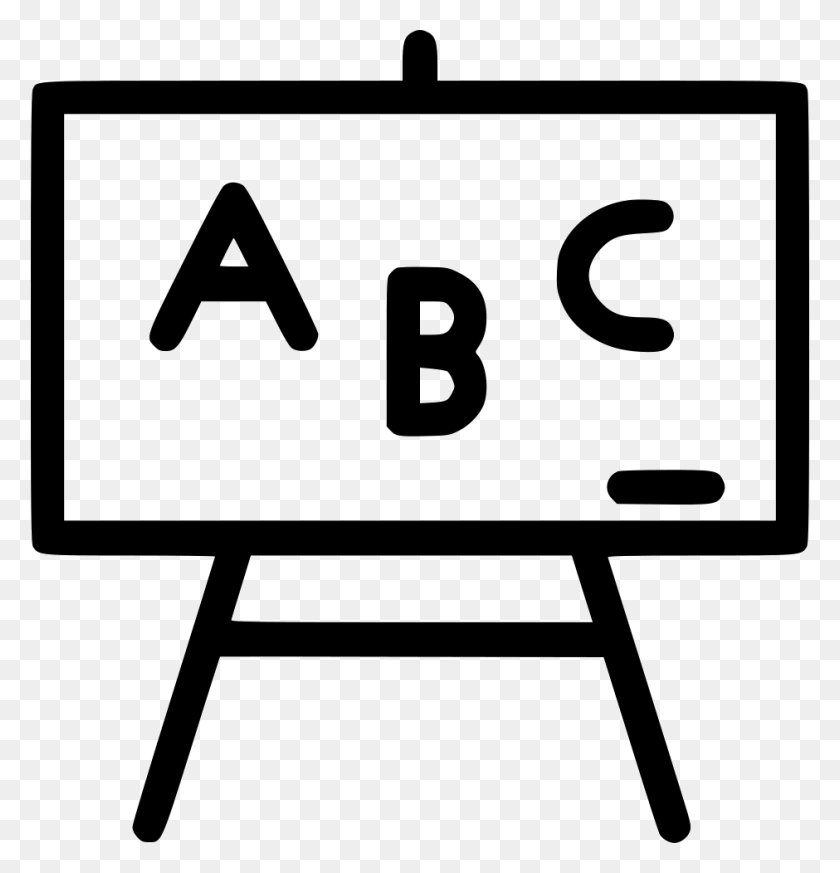 940x980 Board Abc Class Room School Blackboard Icono Png Descargar Gratis - Pizarra Png