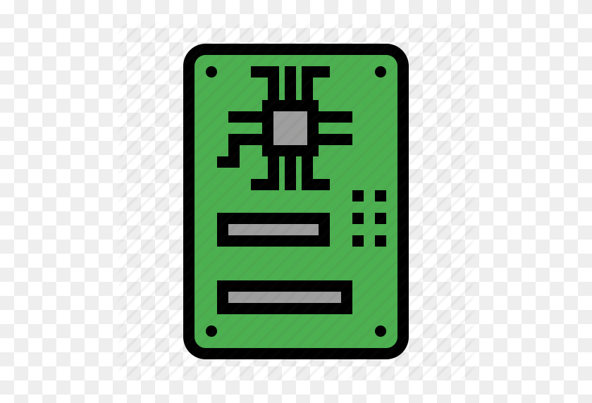 512x512 Board, Computer, Hardware, Main, Motherboard, Pcb Icon - Motherboard PNG