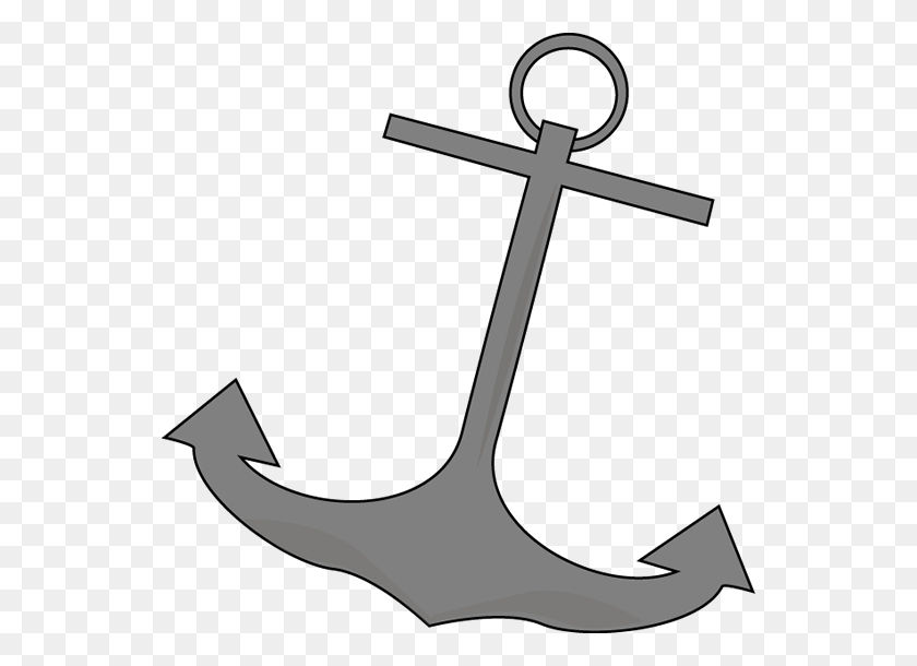 544x550 Boat Anchor Clip Art - Raft Clipart Black And White