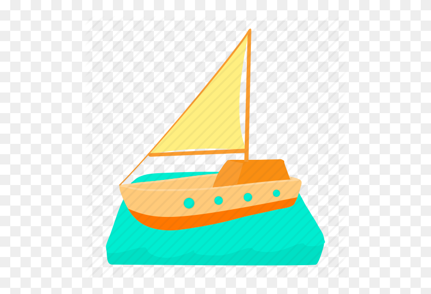 512x512 Barco, Dibujos Animados, Crucero, Privado, Recreación, Tour, Icono De Yate - Barco De Dibujos Animados Png