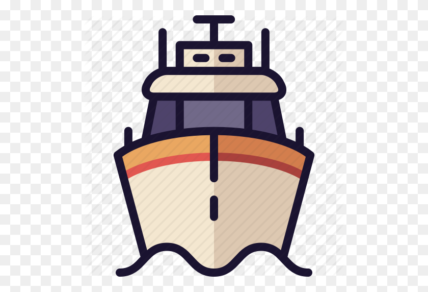 512x512 Barco, Guardacostas, Crucero, Barco Militar, Icono De Barco - Imágenes Prediseñadas De Barco De Crucero