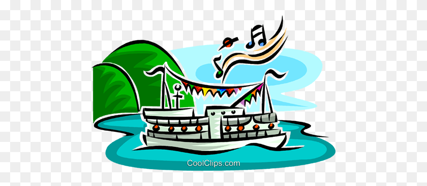 480x307 Boat Cruise Royalty Free Vector Clip Art Illustration - Cruise Boat Clipart