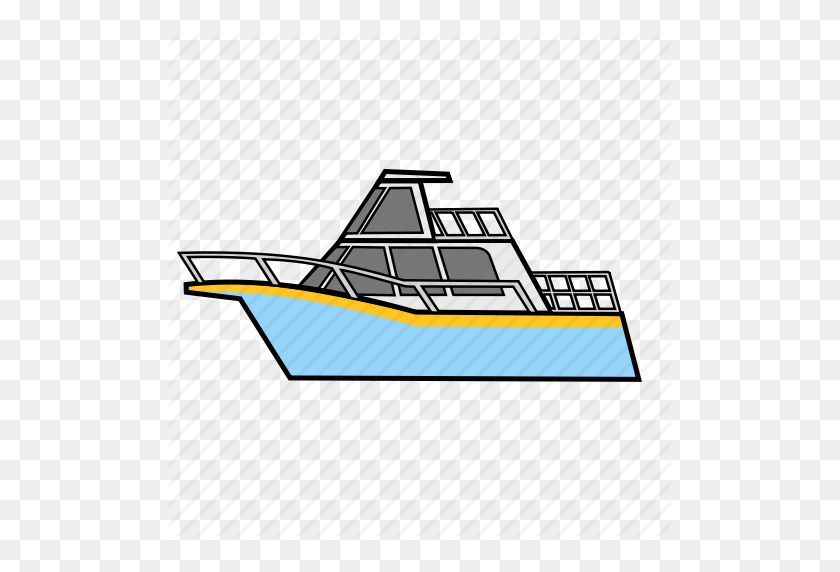512x512 Лодка, Круиз, Корабль, Путешествие, Отпуск, Значок Яхты - Круизный Корабль Png