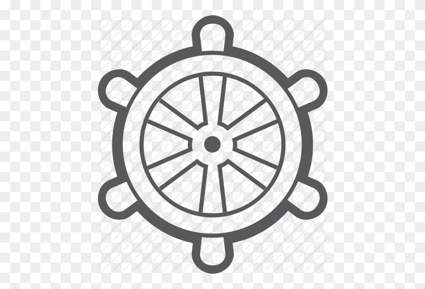 462x512 Boat, Helm, Ship, Steering, Transport, Vehicle, Wheel Icon - Ship Helm Clipart