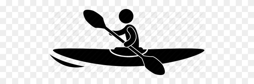 512x220 Barco, Kayak, Hombre, Paleta, Persona, Deporte, Icono De Agua - Imágenes Prediseñadas De Paleta De Canoa