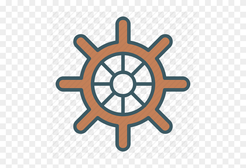 512x512 Boat, Marine, Navigation, Ship, Steering, Wheel Icon - Boat Steering Wheel Clipart