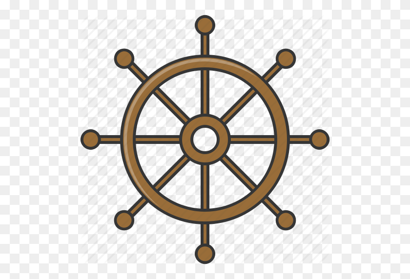 512x512 Boat, Ship, Summer, Wheel Icon - Boat Steering Wheel Clipart