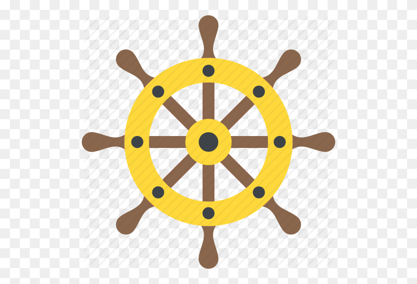 512x512 Boat Wheel, Captain Rudder, Helm, Ship Steering, Ship Wheel Icon - Ship Wheel PNG