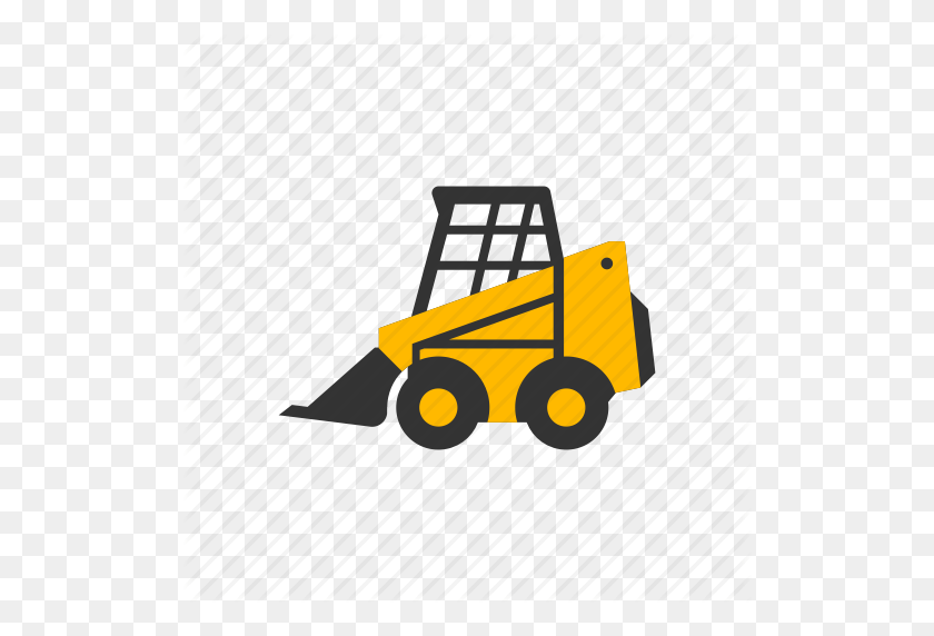 512x512 Bobcat, Construction, Digging, Dirt, Loader, Small, Wheel Icon - Bobcat PNG