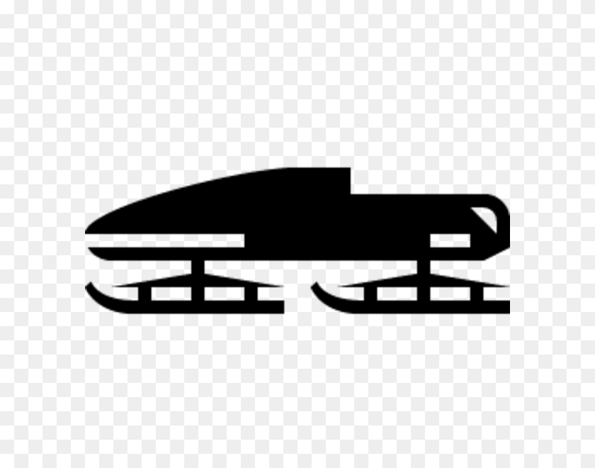 600x600 Bobsleigh Sled Icon Free Images - Sled Clipart Black And White