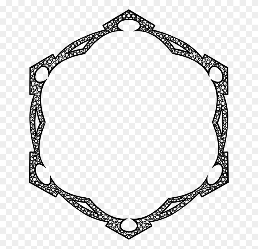 651x750 Body Jewellery Chain Ornament Black And White - Silver Frame Clipart