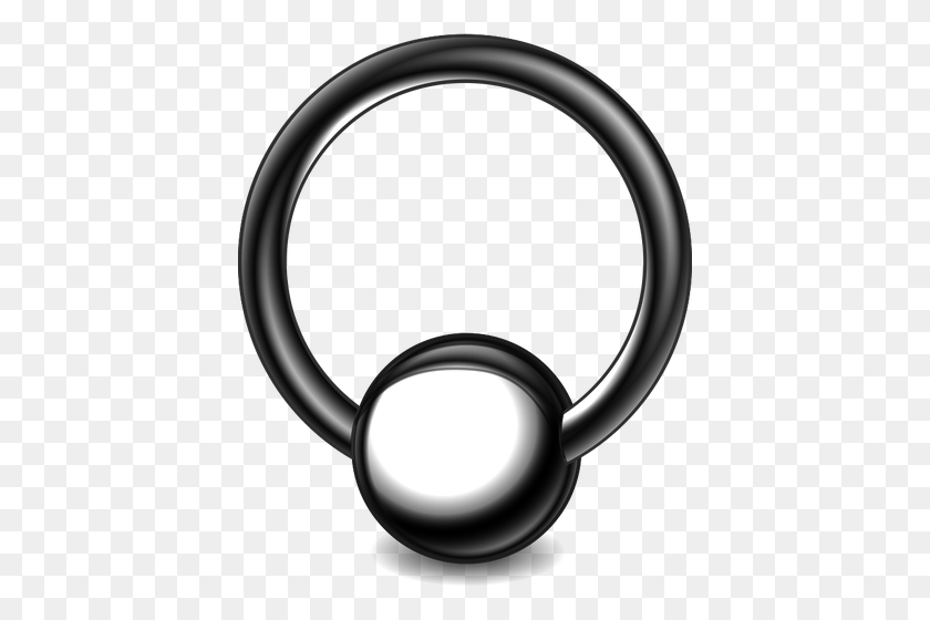 410x500 Body Piercing Ring Vector Illustration - Piercing Clipart