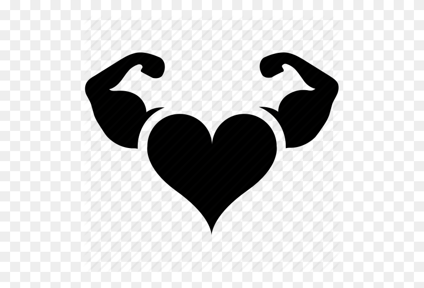 512x512 Bodybuilding, Cartoon Character, Champion, Fitness, Heart Flexing - Muscles PNG