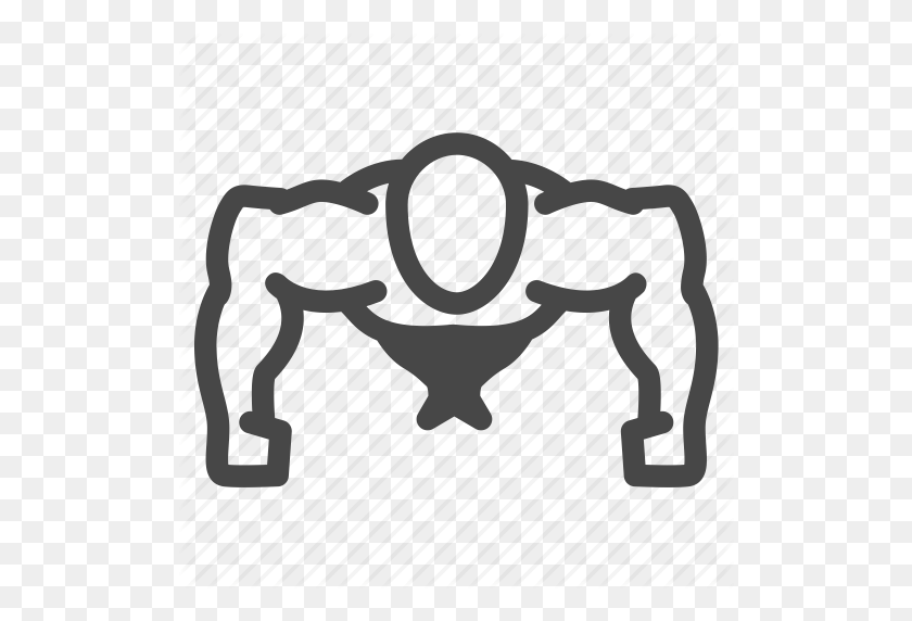 512x512 Bodybuilding, Chest, Exercise, Fitness, Push Up, Training, Workout - Fitness Icon PNG