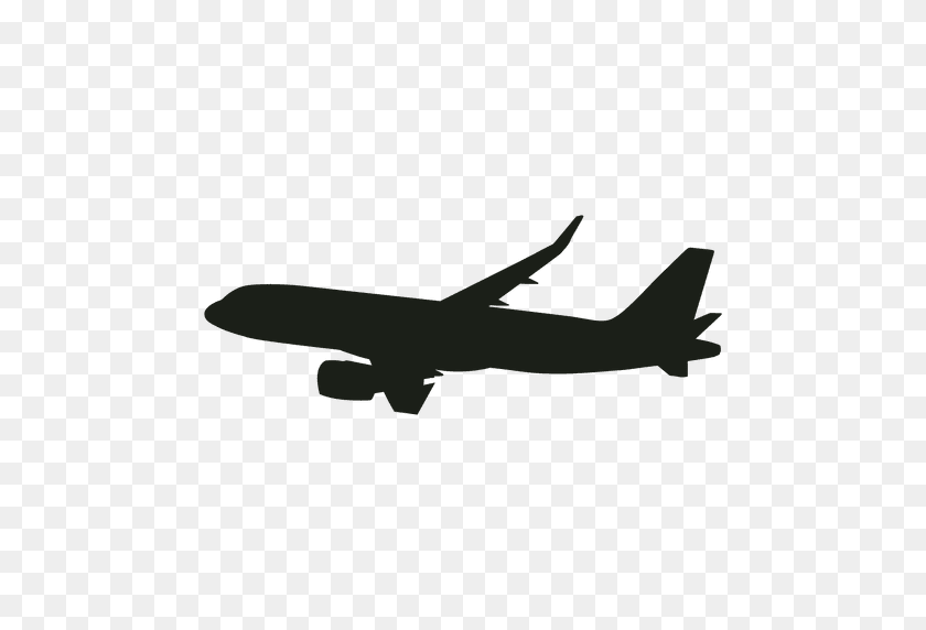 512x512 Boeing Airplane In Flight Silhouette - Airplane PNG