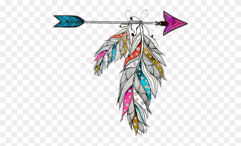 475x450 Boho Arrows Feather Flecha Plumas - Feathered Arrow Clip Art