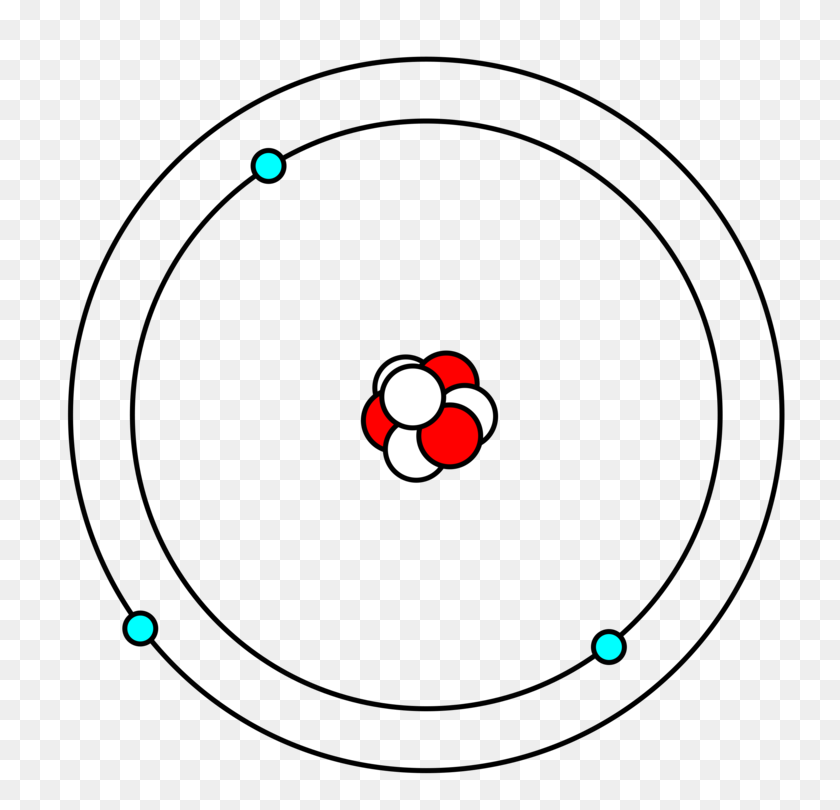 750x750 Bohr Model Lithium Atom Atomic Number - Electron Clipart