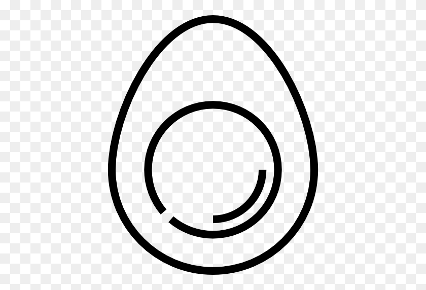 512x512 Вареное Яйцо, Еда, Органические, Яйцо, Вареная Иконка - Яичный Клипарт Черно-Белый