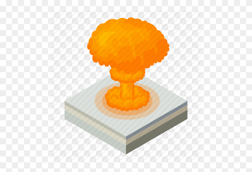 512x512 Значок Бомба, Мультфильм, Облако, Взрыв, Пожар, Ядерная, Ядерная - Огненный Взрыв Png