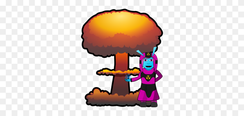 282x340 Bomba De Arma Nuclear Explosión De Dibujos Animados - Bomba Atómica De Imágenes Prediseñadas