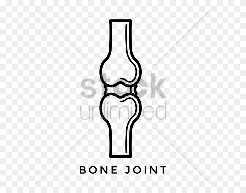 600x600 Bone Joint Vector Image - Bone Clipart Black And White