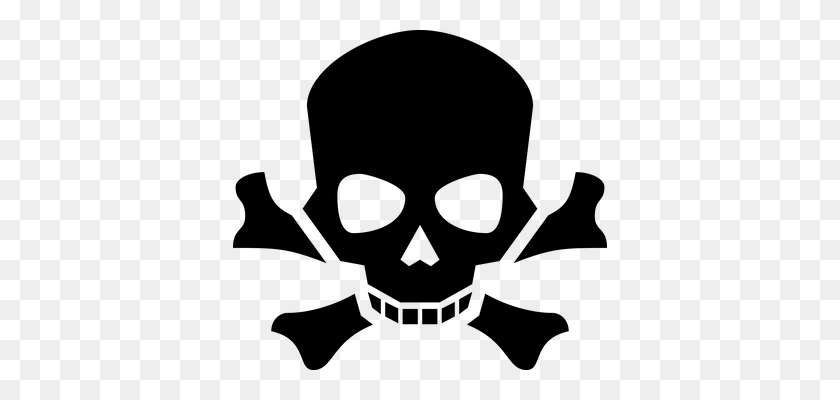 374x340 Bones Danger Death Pirate Poisonous Skull Copyright Free Images - Vengeance Clipart