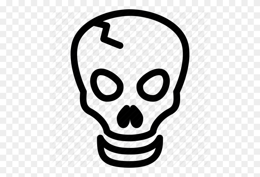 512x512 Bones, Danger, Scary, Skeleton, Skull Icon - Skull And Bones PNG
