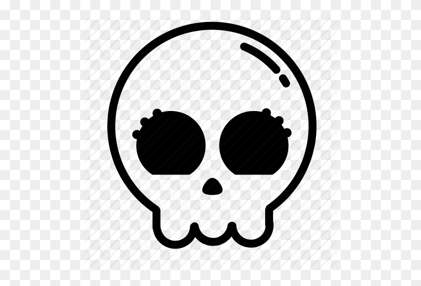 512x512 Bones, Dead, Emoji, Face, Holloween, Skull, Skulls Icon - Skull Emoji PNG
