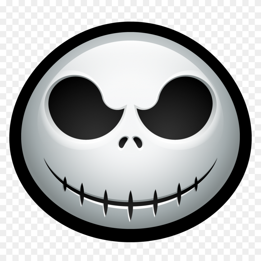 1024x1024 Bones, Dead, Halloween, Jack, Nightmare, Skellington, Skull Icon - Jack Skellington Face PNG