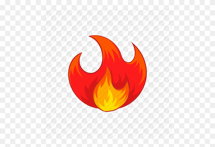 512x512 Bonfire, Burn, Cartoon, Fire, Flame, Hot, Sign Icon - Fire Cartoon PNG