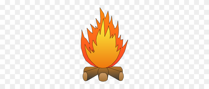 190x300 Bonfire Cartoon - Campfire Clipart