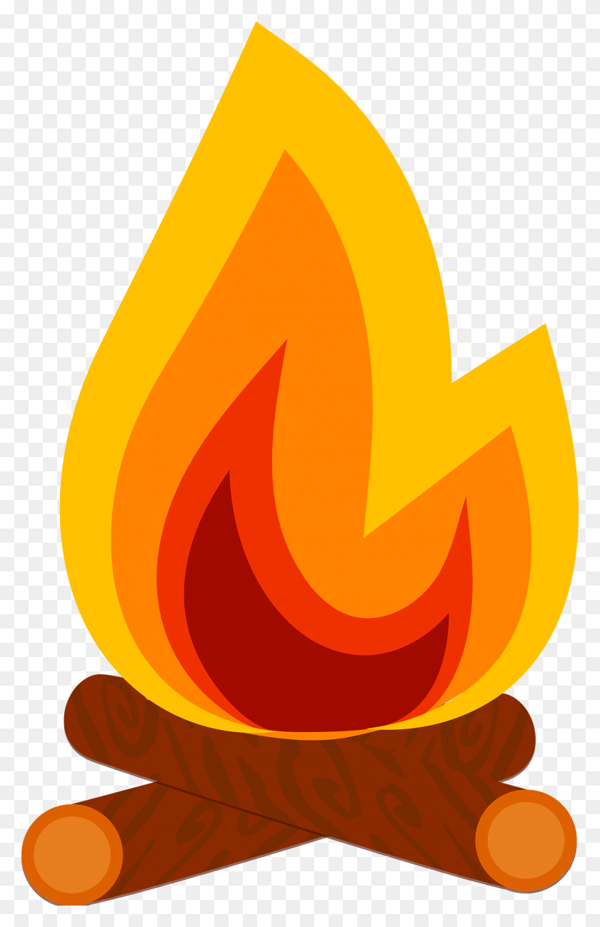 1300x2064 Bonfire Flame Clip Art - Campfire PNG