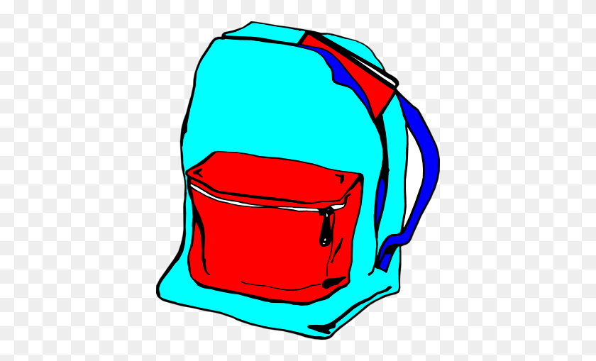 400x449 Book Bag Clipart Image Group - Pack Backpack Clipart