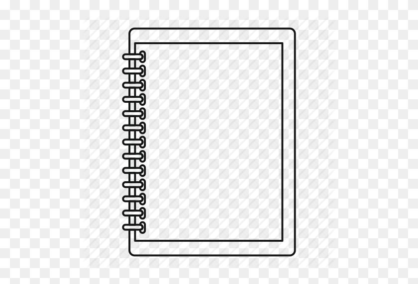 512x512 Book, Bookstore, Diary, Line, Outline, Sketchbook, Thn - Sketchbook PNG