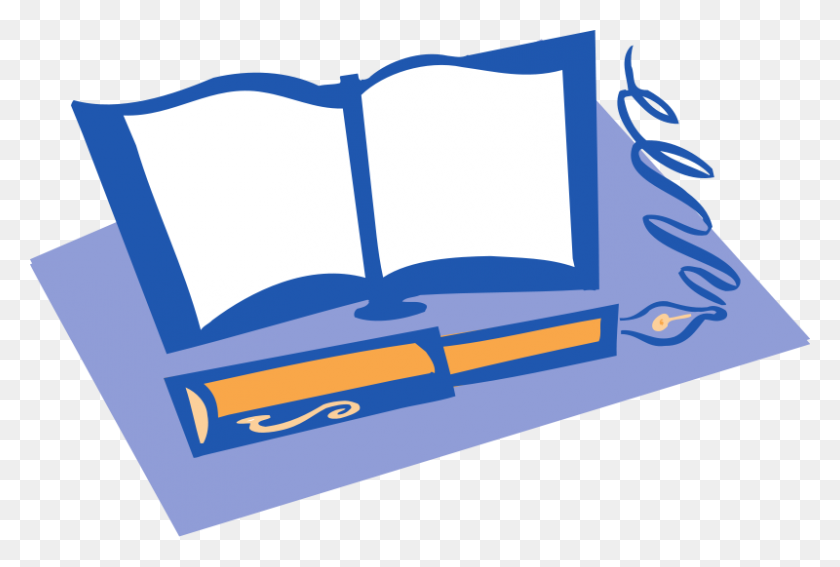 800x520 Book Clipart - Writing On Paper Clipart