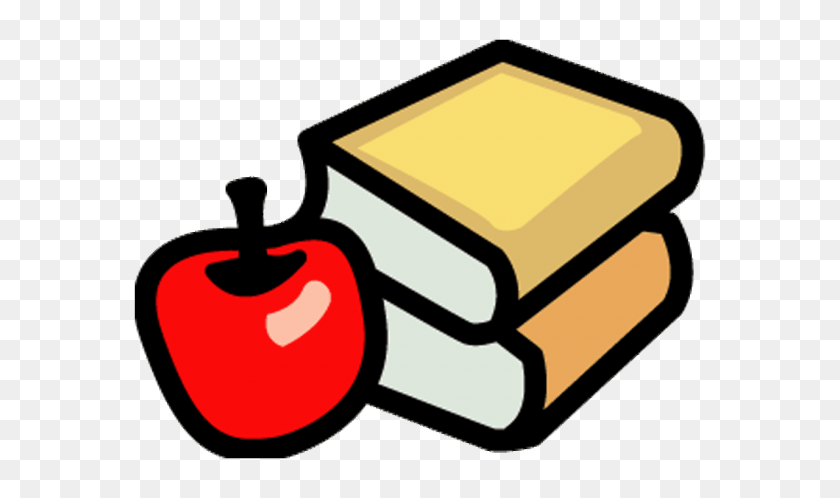 1280x720 Book Clipart Apple - Apple And Books Clipart
