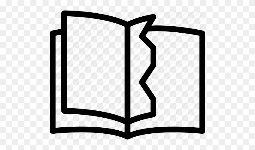 512x436 Book, Page, Spoil, Tear Icon - Page Tear PNG